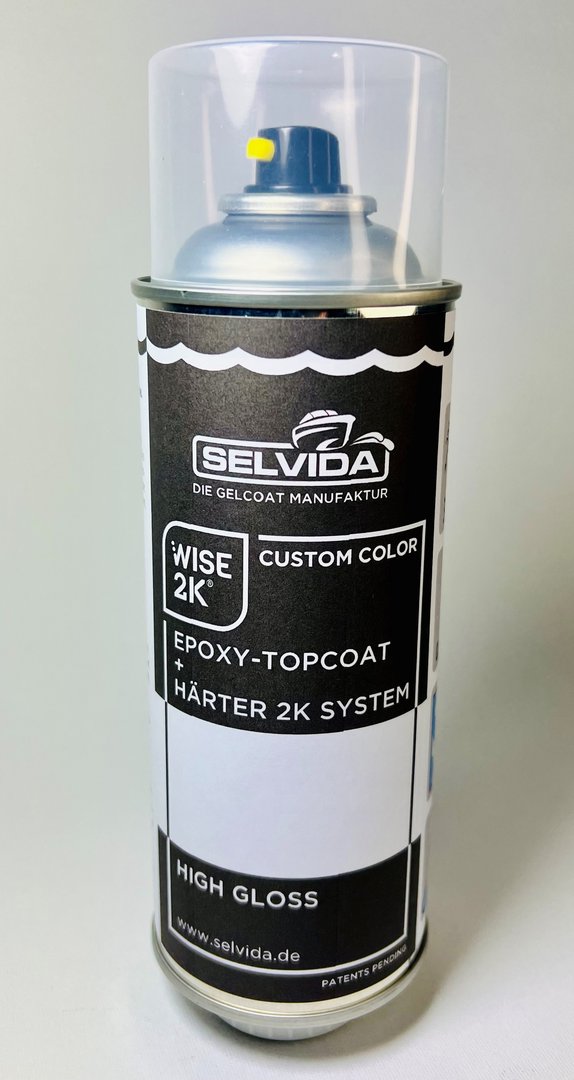 SELVIDA SPRAY CAN GELCOAT AND HARDENER 2-COMPONENT SYSTEM pure white RAL 9010, spray can version